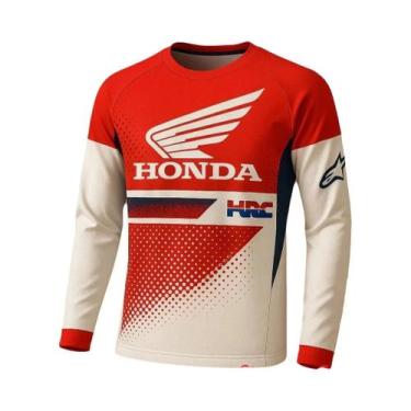 Imagem de Camiseta Masculina De Manga Comprida De Secagem Rápida Honda, Casual, 