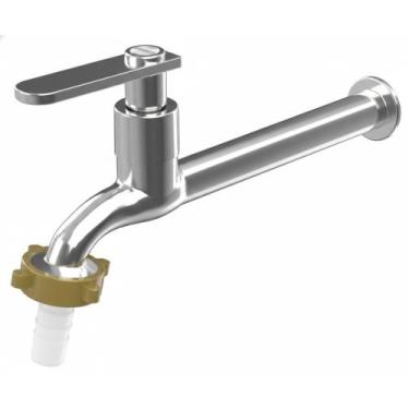 Imagem de Torneira de Parede p/Cozinha c/Bico Pratic 18cm Cromada DN15 DN20 Roma