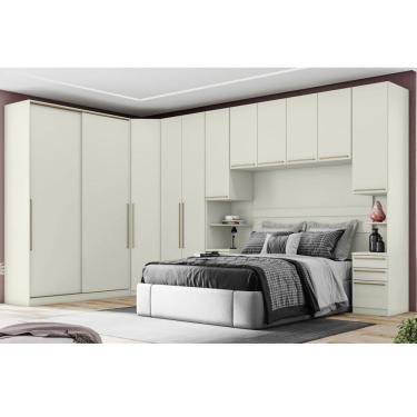 Imagem de Quarto Modulado Casal 6 Pecas com Portas de Correr Seletto Henn