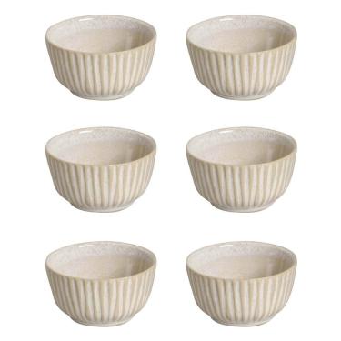 Imagem de Conjunto de Ramequim Linhas Latte para Servir em Stoneware com Esmalte para lava-louças e micro-ondas Bege Porto Brasil