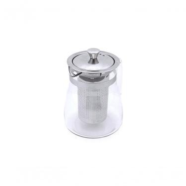 Imagem de Chaleira de Vidro Linha Luxo para Chá com Infusor Removível em Aço Inox 600ML Fácil de...