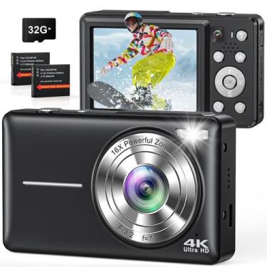 Imagem de Câmera Digital CAMKORY 4K 64MP Lente Dupla Zoom 16X