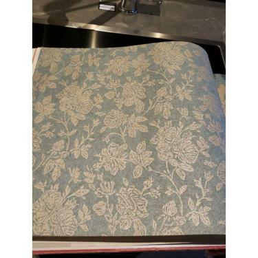Imagem de Papel De Parede Lavável Verde Floral Dourado