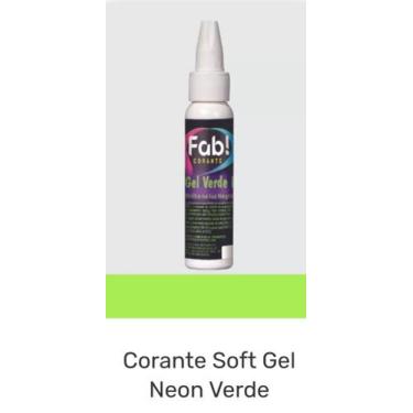 Imagem de Corante Soft Gel Néon Verde - FAB , 25g