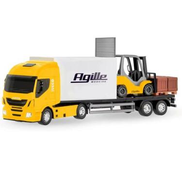 Imagem de Brinquedo Caminhão Iveco Hy-way Empilhadeira e Palet Usual - Usual Bri