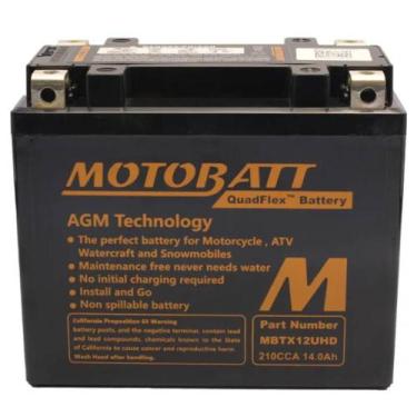 Imagem de Bateria Motobatt AGM MBTX12UHD, Preto