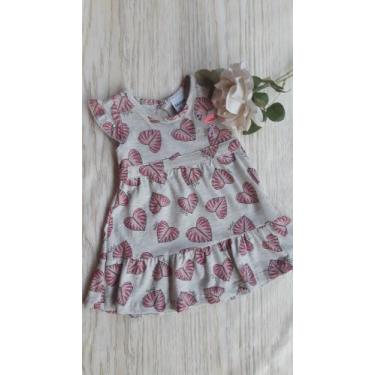 Imagem de Vestido cinza com estampa rosa - Fakini, G