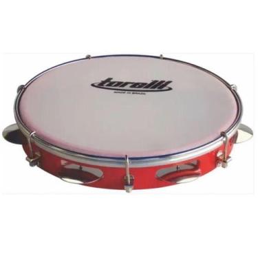 Imagem de Pandeiro Torelli 10'' Vermelho pele Leitosa TP309VM
