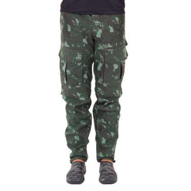Imagem de Calça De Pesca FPS 50+ Zíper Joelho Camuflada - Mar Negro, 46