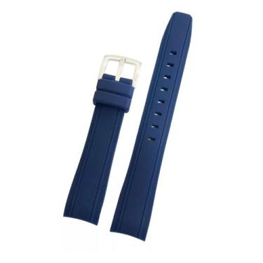 Imagem de Pulseira Relógio Silicone 20mm, Encaixe Curvo.LC28 - Marcofox, Azul, 2