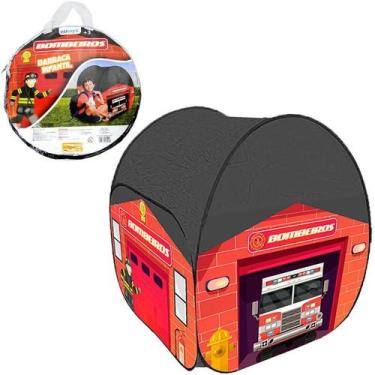 Imagem de barraca dobravel bombeiro 88x76cm na bolsa - ETITOYS