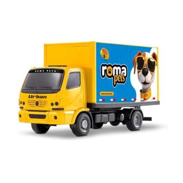 Imagem de Caminhão Urban Baú 28 Cm Roma Brinquedos - Ref. 1445, Amarelo