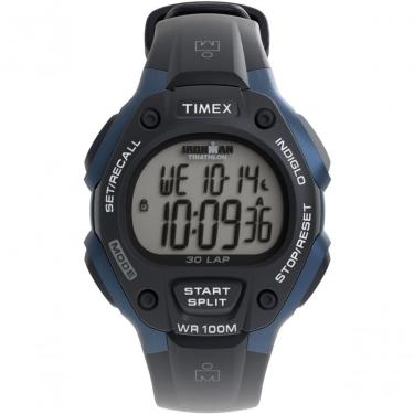 Imagem de Relógio Digital Masculino Ironman Classic 30 Plástico Cronômetro 30 Voltas Azul Iconnect By Timex