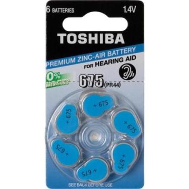 Imagem de Pilha Auditiva PR44 675 (C/6 Pilhas) Toshiba