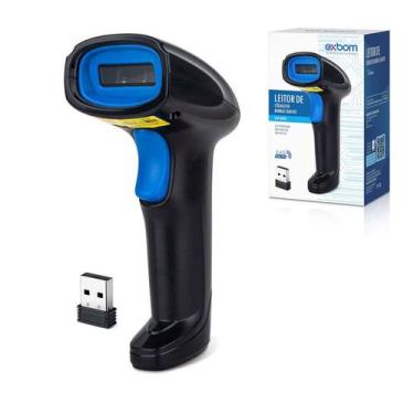Imagem de Leitor de codigo de barras sem fio exbom lcb-s600a laser 1d