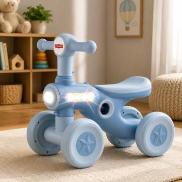 Imagem de Bicicleta Infantil de Equilíbrio 4 Rodas - Azul - IMPORTUDO