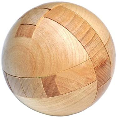 Imagem de Quebra-cabeça de madeira bola mágica quebra-cabeças brinquedo inteligência jogo quebra-cabeças de esferas para adultos/crianças