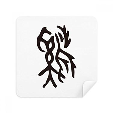 Imagem de Bones Inscriptions Galo do Zodíaco Chinês Limpador de Tela Tecido de Camurça Pacote com 2