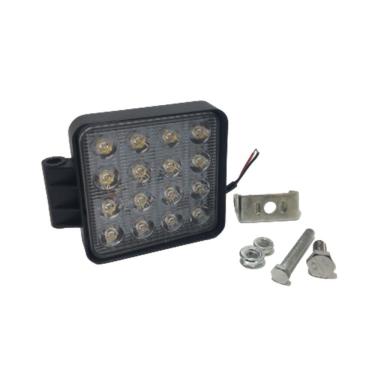 Imagem de Farol De Milha 16leds 48w 12-80v 6500k Quadrado