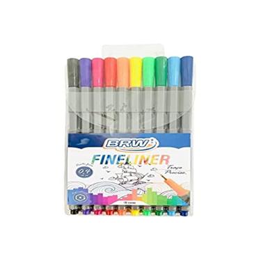 Imagem de Canetinha Hidrográfica Fine Liner 0.4mm Blister com 10 Unidades, BRW