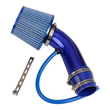 Imagem de Kit universal de mangueira de tubo de indução de entrada de ar frio de 7,6 cm com filtro de ar (azul)