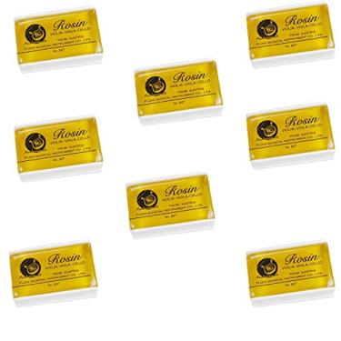 Imagem de Resina de violino natural pacote com 8 unidades de resina de violino leve e baixa poeira para violino viola e violoncelo