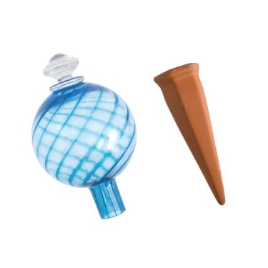 Imagem de Planta Nanny 8114 Conjunto de globo de irrigação e estaca espiral, azul claro, 8,8 cm, azul (aqua)