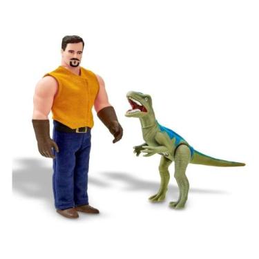 Imagem de Brinquedo Infantil Boneco E Dinossauro Training Raptor Adijomar