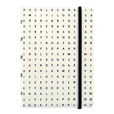 Imagem de FILOFAX Caderno impresso recarregável, bolso preto e branco – 112 páginas móveis creme – Marcador de índice, bolso e página (B115046U)
