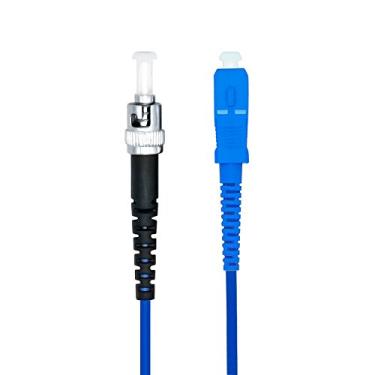 Imagem de Jeirdus Cabo de fibra óptica 15 m SC para ST Interior blindado simples 9/125 SM cabo de remendo óptico monomodo 15 metros 46 pés SC-ST