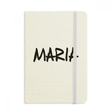 Imagem de Caderno de anotações especiais com nome inglês MARIA oficial de tecido capa dura para diário clássico