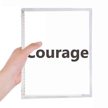 Imagem de Caderno com frases inspiradoras Palavra de coragem, caderno, folhas soltas, diário recarregável, artigos de papelaria