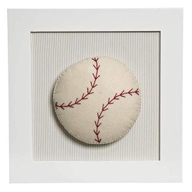 Imagem de Potinho de Mel 042T- Quadro Infantil Decorativo Bola Beisebol, Bege