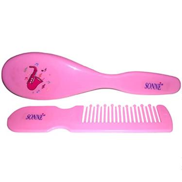 Imagem de Sonne Kit Pente E Escova Para Bebê Sax Rosa