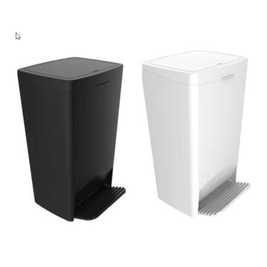 Imagem de Lixeiras Smart Com Pedal 25l 2 Peças Preto E Branca Crippa