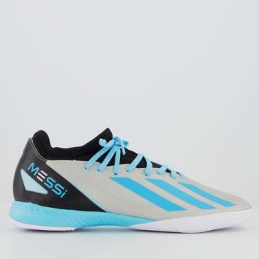 Imagem de Chuteira Adidas X Messi Crazyfast 23.3 In Futsal Prata E Azul