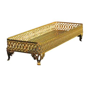 Imagem de Bandeja Retangular Dourado -7x40x14cm - 28888