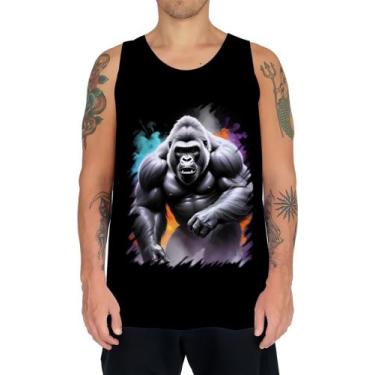 Imagem de Camiseta Regata Gorila Furioso Força Feroz Zoo 4 - Kasubeck Store