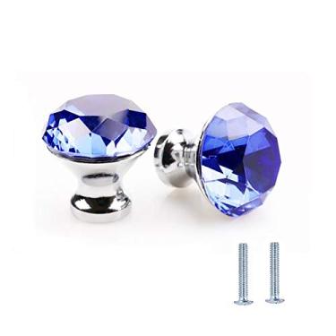 Imagem de Puxador de gaveta Puxador de Vidro Cristal em Forma de Diamante Puxadores de Gaveta de Armário Puxadores de Armário com Parafusos para Armário de Escritório Doméstico Bônus Parafusos de Prata DIY (10