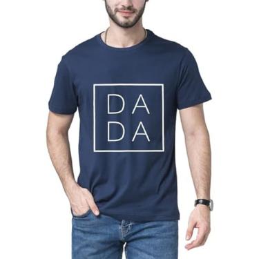 Imagem de Camiseta masculina DADA Papa Shirt Funny Novelty Graphic Short Sleeve Top, Azul, M