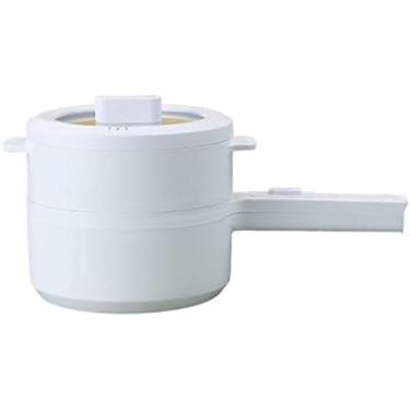 Imagem de Panela elétrica de 2l com revestimento cerâmico antiaderente panela elétrica de macarrão com suporte para vapor