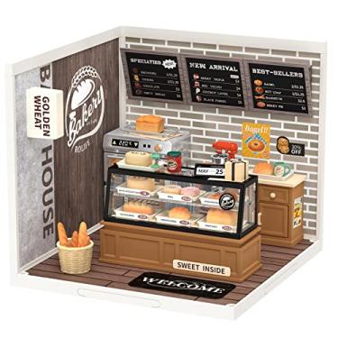 Imagem de Rolife Plastic House Building Set Toy DIY Miniature Dollhouse Playset with LED for Mini Figures Construction Toys Diorama Kit Gifts for Teens Adults