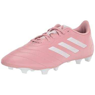 Imagem de adidas Tênis de futebol adulto unissex Goletto VIII Firm Ground, Wonder Mauve/Branco/Branco, 11.5 Women/10.5 Men