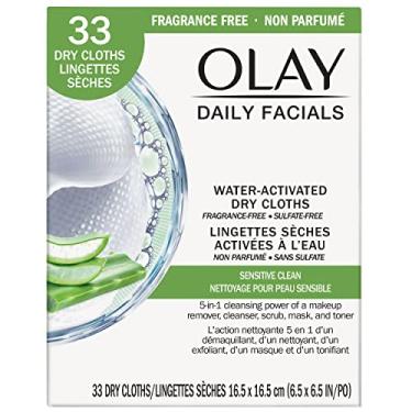 Imagem de OLAY Daily Gentle Clean 5-in-1 Water Activated Cloths, 33 Ea (Pack of 2)