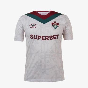 Imagem de Camisa Fluminense Umbro 2024 Uniforme 3 Torcedor - Masculino, P, Bege