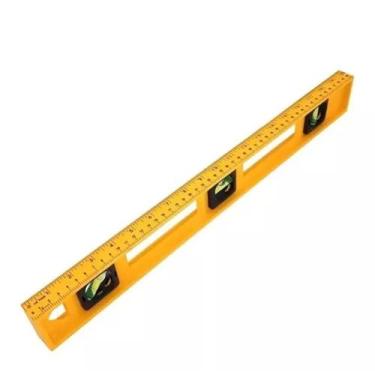 Imagem de Nível Plástico 60cm 24" C/ 3 Bolhas Régua Prumo Profield