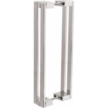 Imagem de Puxador Alça Dupla para Porta de Passagem 3014 1.000mm Cromado Mital