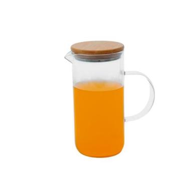 Imagem de Jarra de vidro com tampa de bambu 750ml - Oikos, U, NATURAL