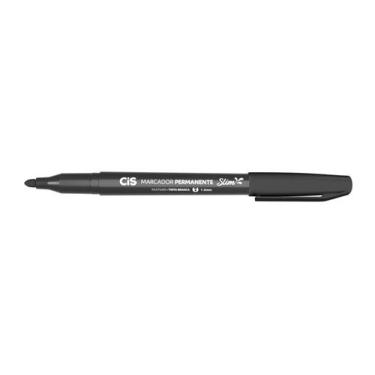 Imagem de Caneta Marcador Permanente Para Tecido Cis Slim Cores a Escolha, PRETO