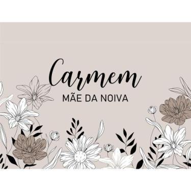 Imagem de Necessaire Tecido Personalizada com Nome Impermeável Bolsa Feminina Pr